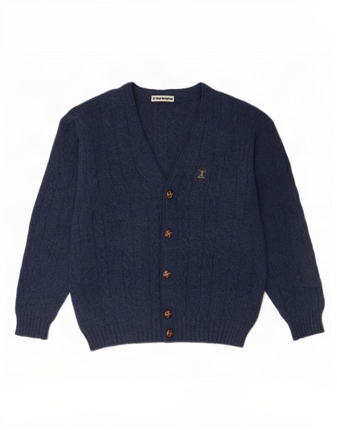 Burlington Suéter tipo cárdigan para hombre IT 48 Lana azul marino mediana