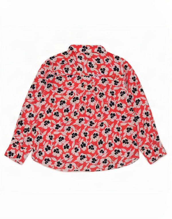 Marks & Spencer Blusa extragrande para mujer UK 40 XL Poliéster floral rojo