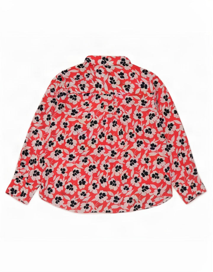 Marks & Spencer Blusa extragrande para mujer UK 40 XL Poliéster floral rojo