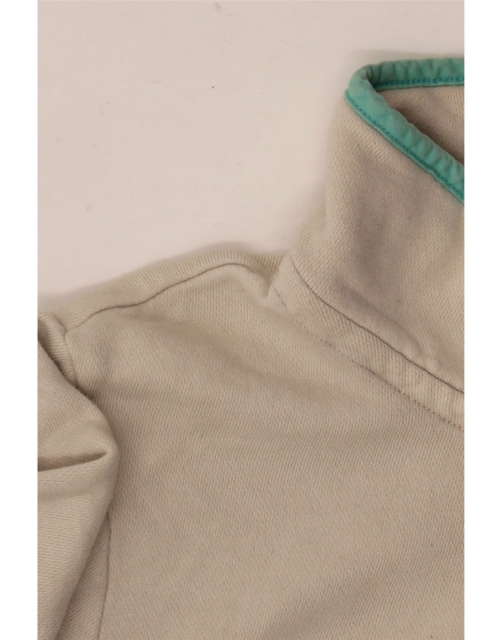 Joules - Sudadera con cuello y botones para mujer, talla 40, talla grande, color blanco a rayas