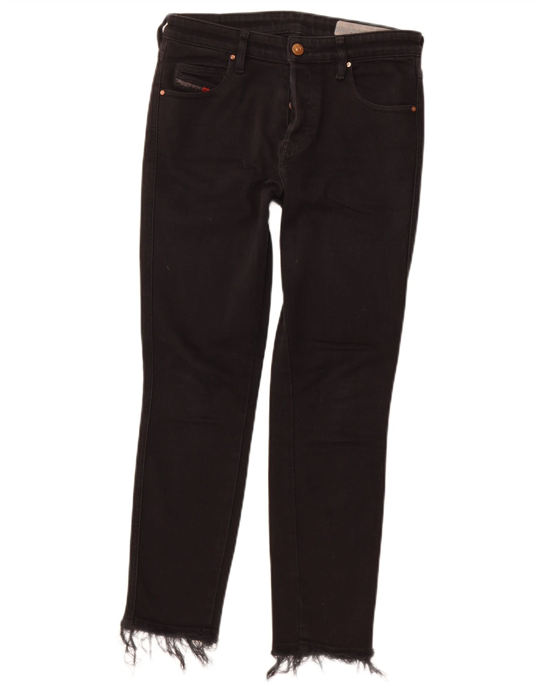 DIESEL Womens Cropped Jeans W26 L25 Black Cotton