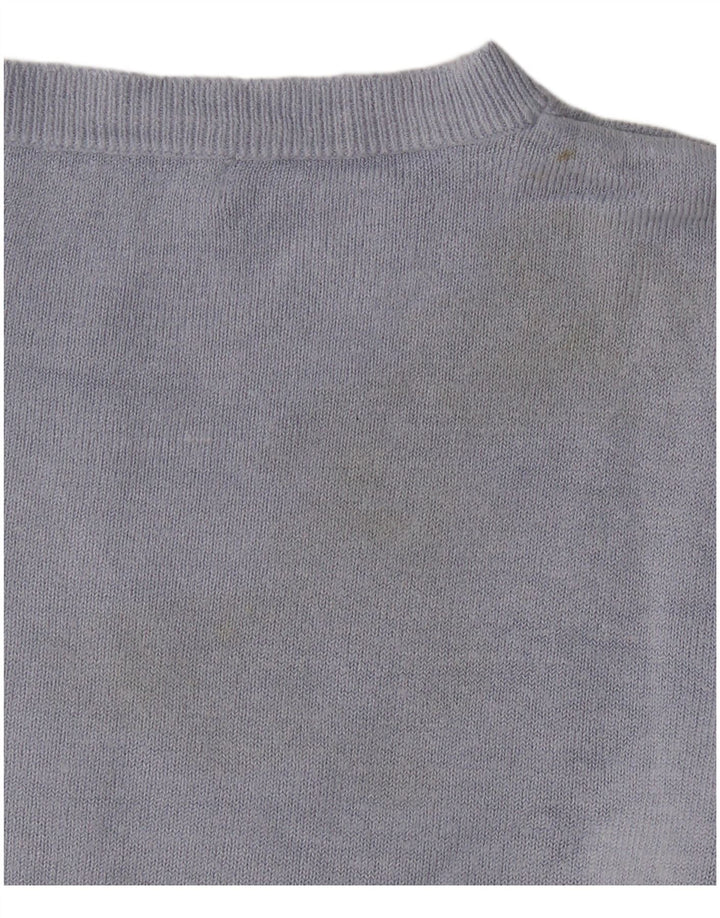 Marks & Spencer Jersey extragrande con cuello redondo para mujer, talla 40, color azul pequeño