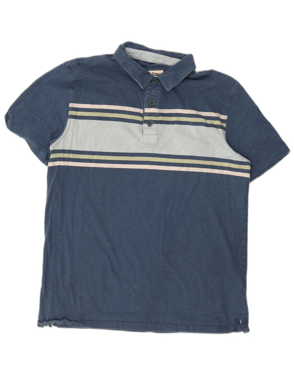 Polo de hombre Fat Face de algodón color block en azul grande