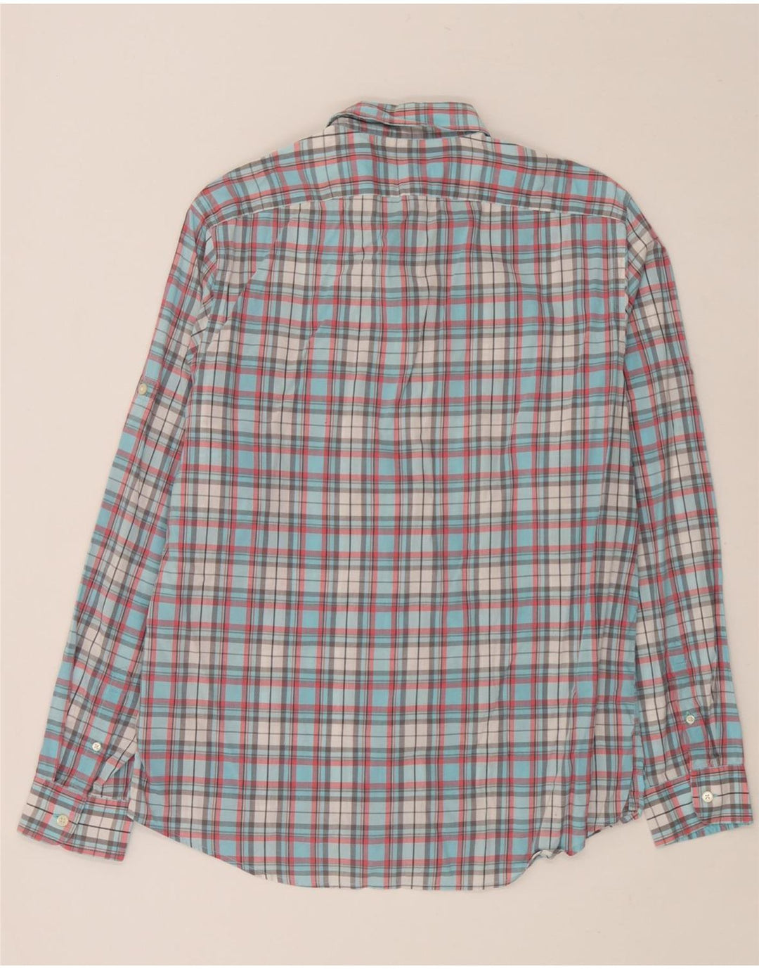 Camisa Gap De Corte Clásico De Algodón A Cuadros Azul Medio