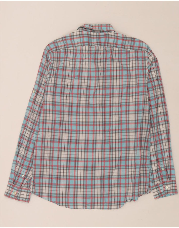 Camisa Gap De Corte Clásico De Algodón A Cuadros Azul Medio