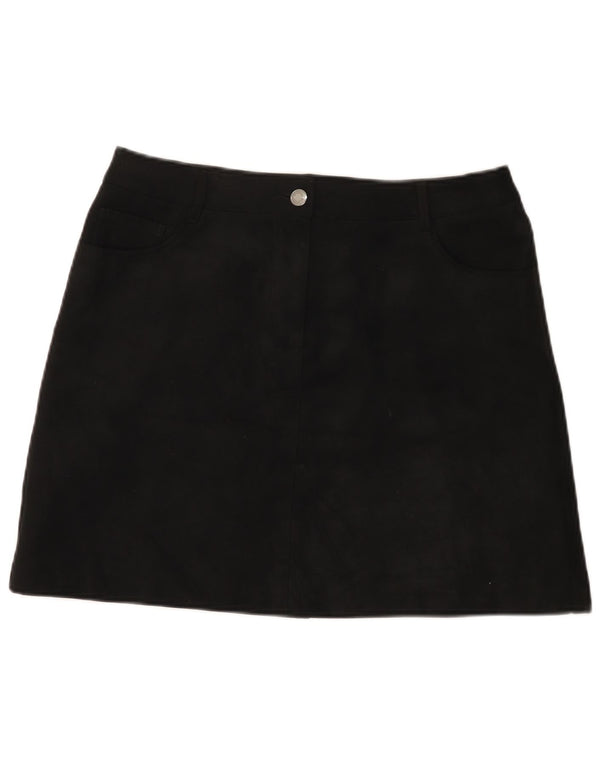 Marks & Spencer Minifalda para mujer UK 14 Large W32 Poliéster negro