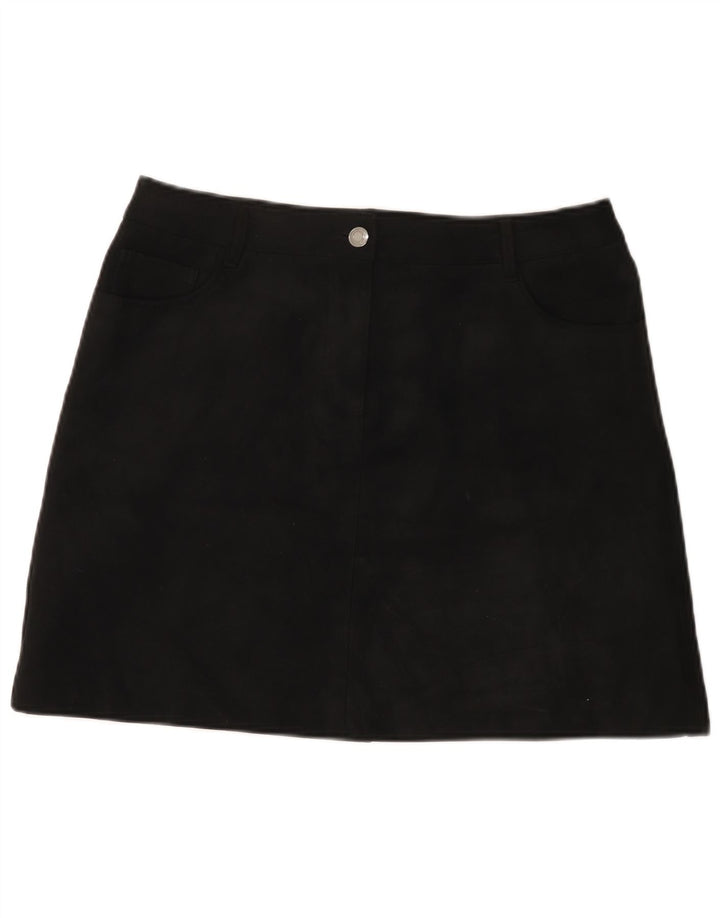 Marks & Spencer Minifalda para mujer UK 14 Large W32 Poliéster negro