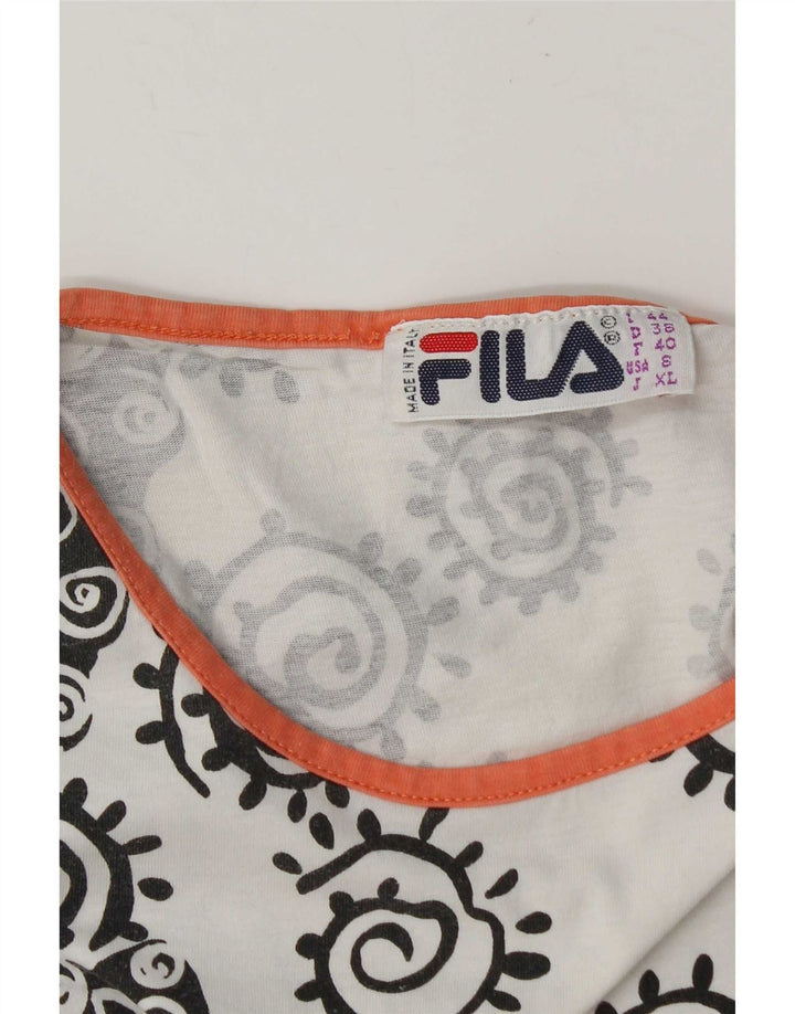 Camiseta Fila Mujer Top IT 44 Medium White Paisley