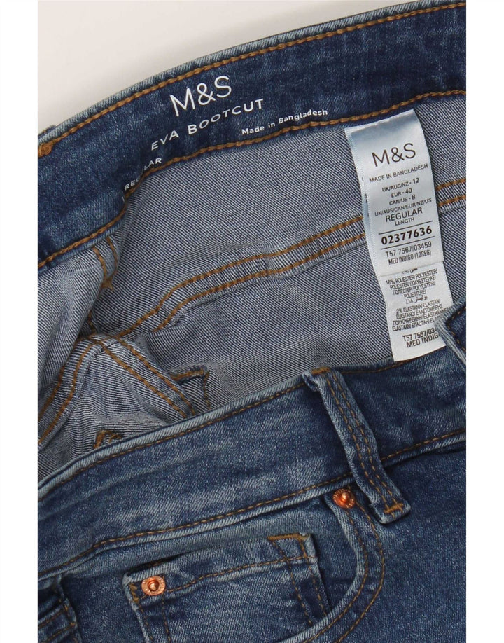 Marks & Spencer Vaqueros Eva Regular Bootcut para Mujer UK 12 Medium W32 L30 Azul