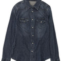 Sisley Camisa Vaquera para Mujer UK 10 Small Azul Marino
