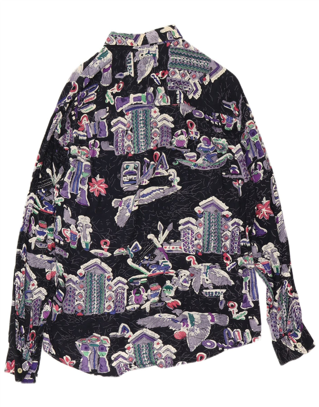 HARRIS de LUCA Camisa Hombre Estampado Abstracto Small Viscosa Multicolor