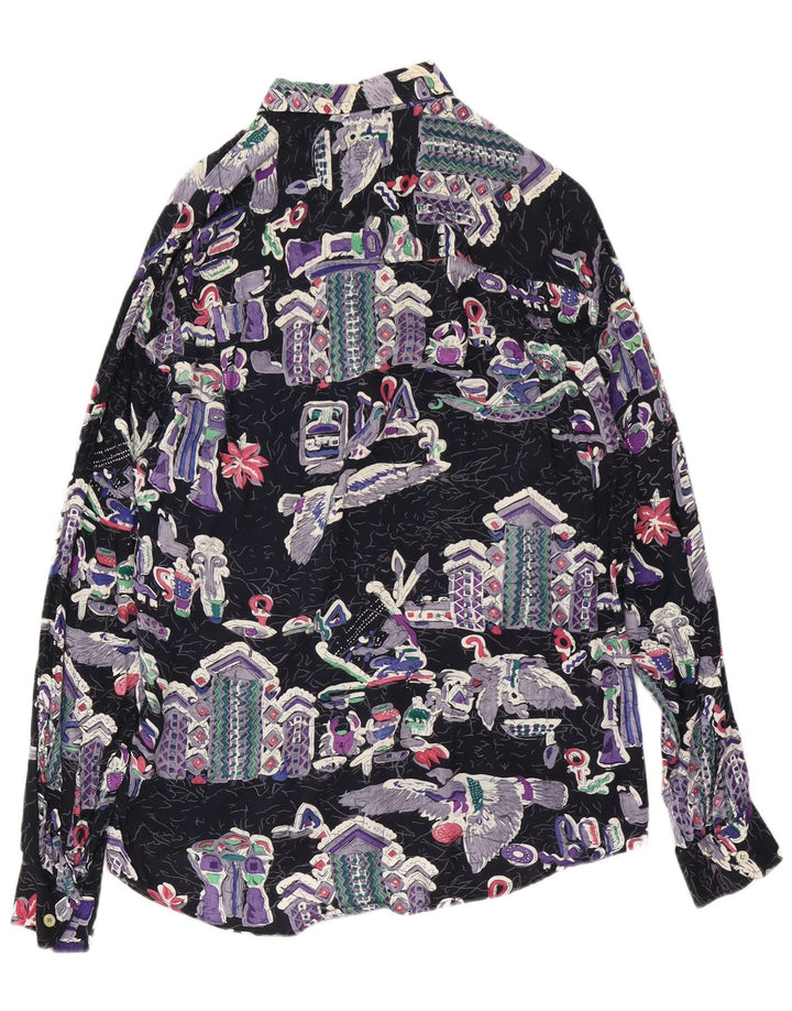 HARRIS de LUCA Camisa Hombre Estampado Abstracto Small Viscosa Multicolor