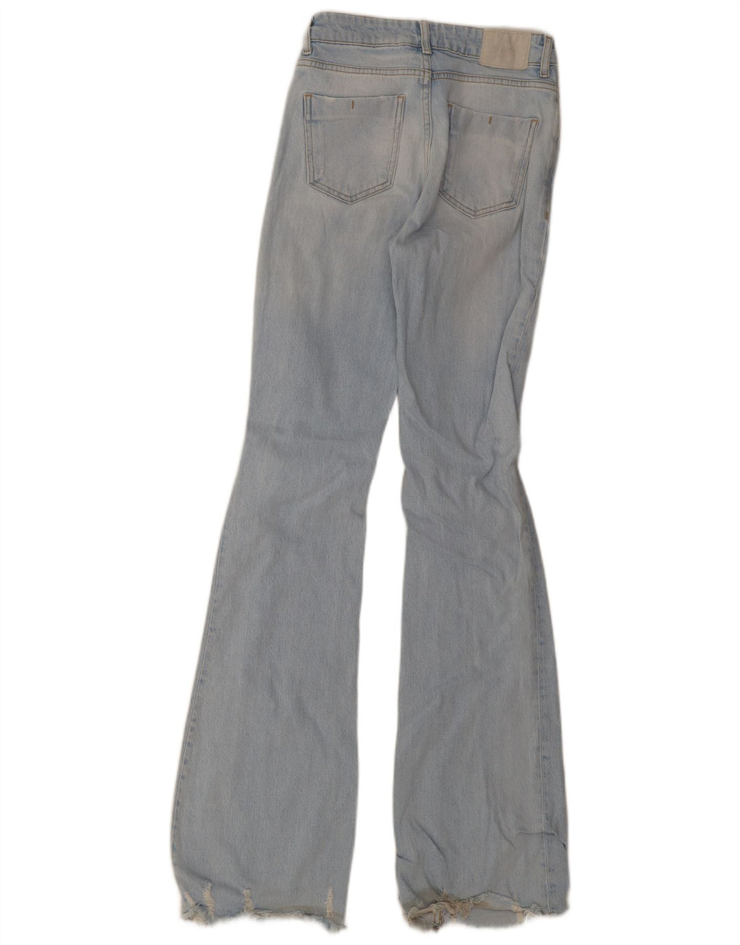 Zara Vaqueros Acampanados Desgastados Altos para Mujer EU 34 2XS W24 L36 Azul