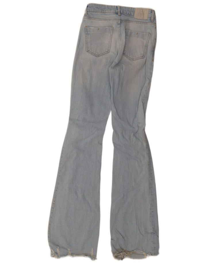 Zara Vaqueros Acampanados Desgastados Altos para Mujer EU 34 2XS W24 L36 Azul