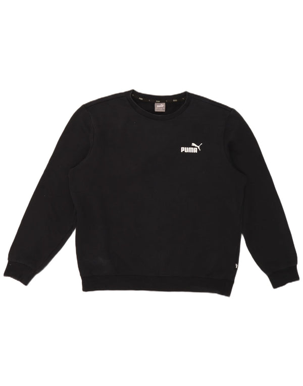 Puma Hombre Sudadera Jumper Grande Algodón Negro