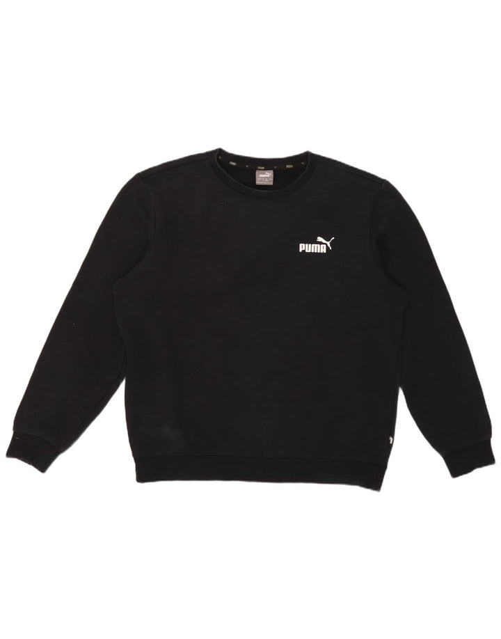 Puma Hombre Sudadera Jumper Grande Algodón Negro