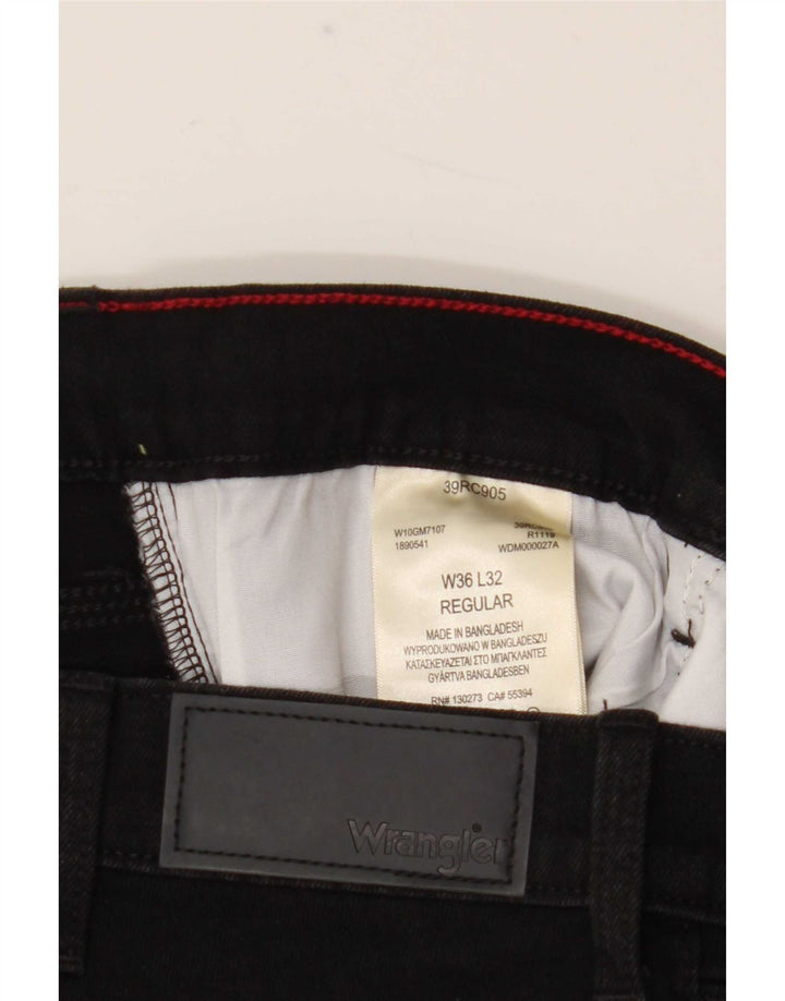 Vaqueros Wrangler Regulares Rectos Mujer W36 L32 Algodón Negro