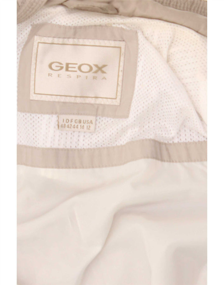 Geox Mujer Respira Utility Jacket UK 40 Grande Poliéster Beige