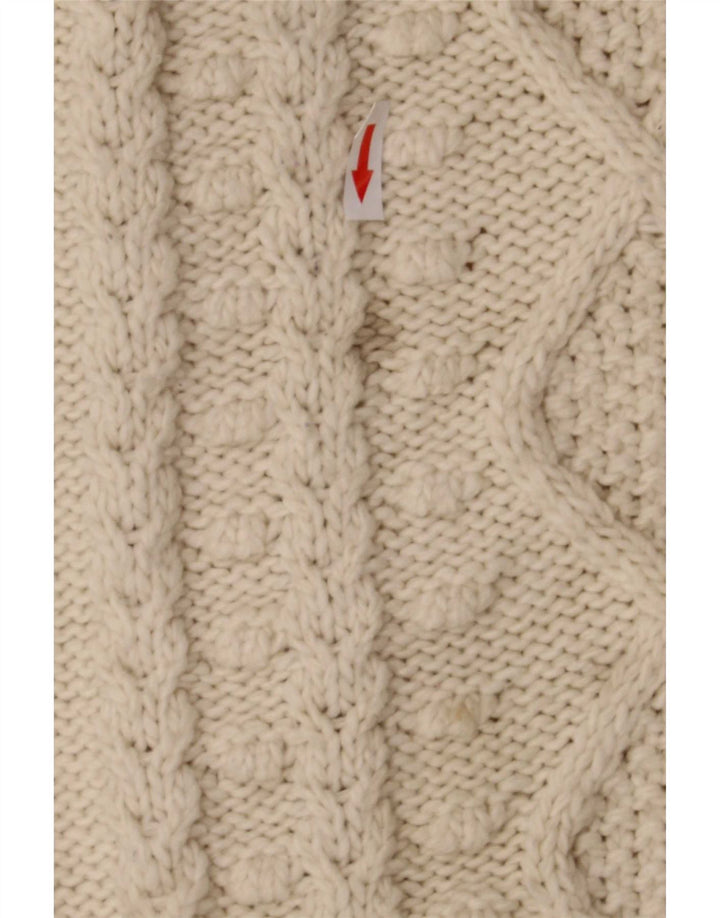 Zara Mujer Suéter De Cuello Alto De Gran Tamaño UK 46 Large Beige