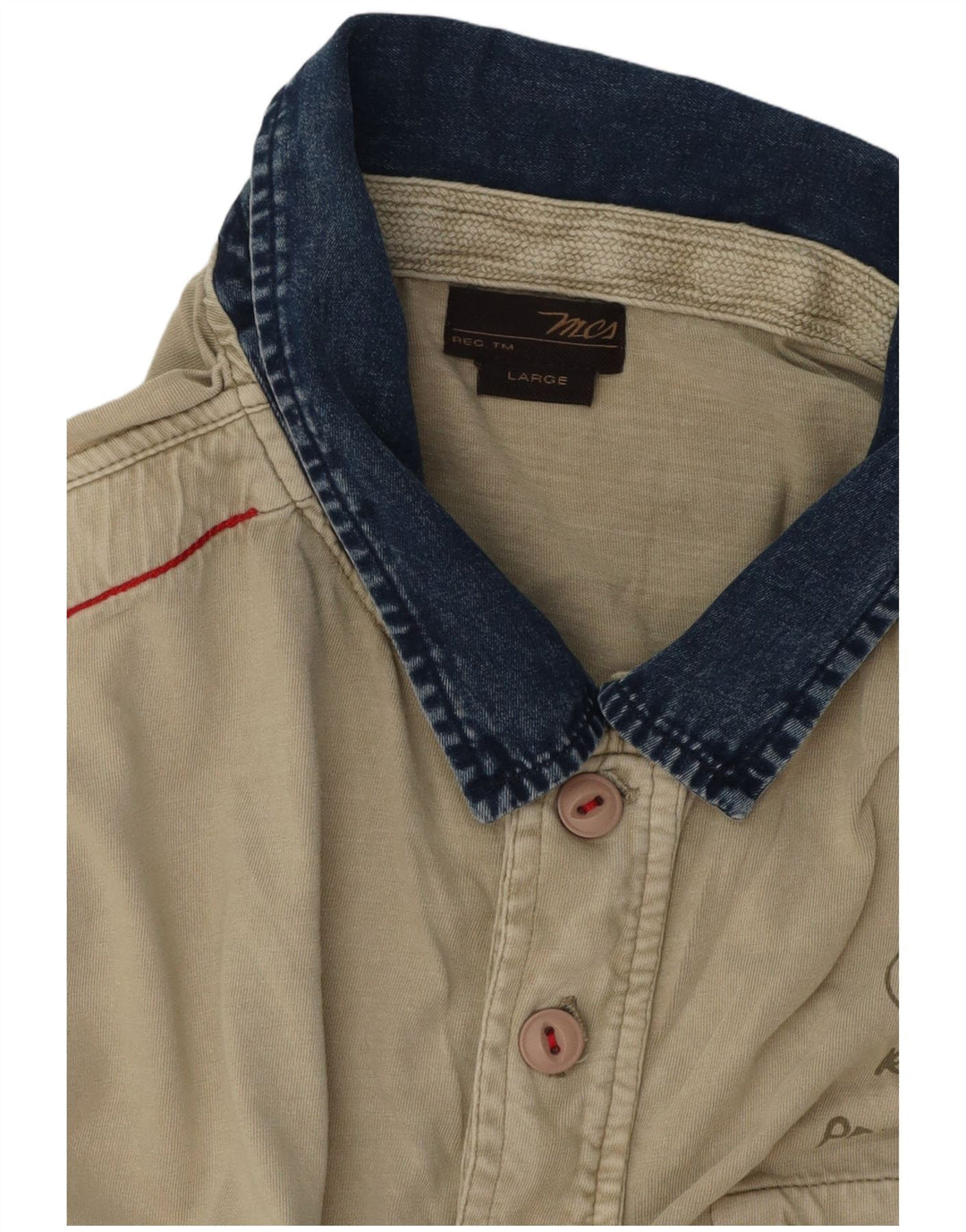 Marlboro Classics Polo gráfico para hombre con bloques de color verde grande