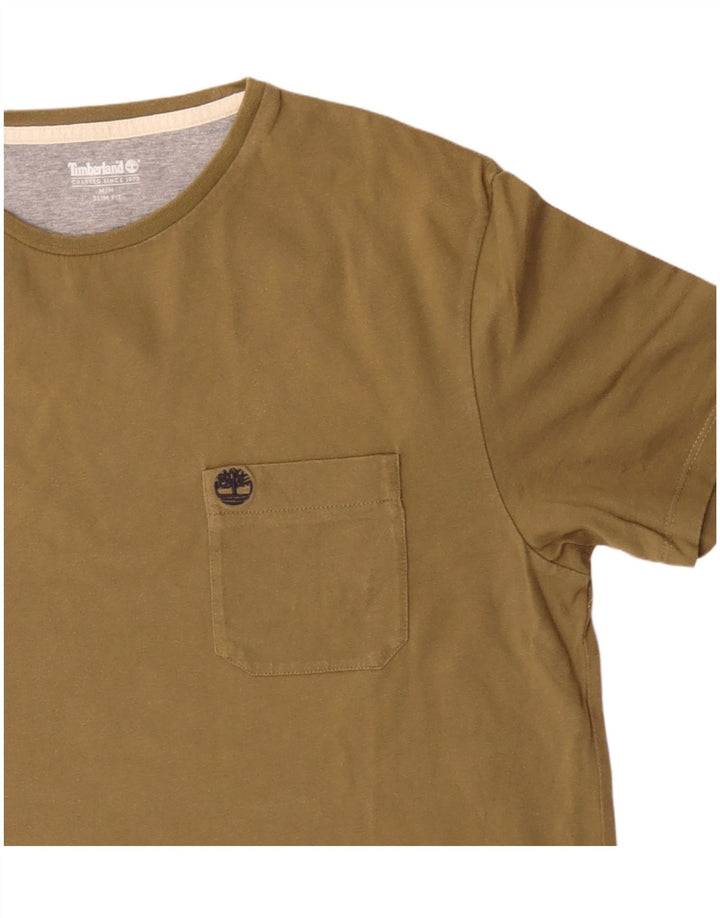 TIMBERLAND Camiseta Slim Fit para Hombre Top Medium Khaki Cotton