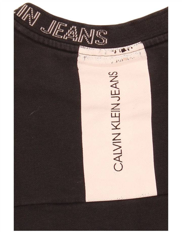 Calvin Klein Jeans Hombre Sudadera Gráfica Jumper Medium Black Colorblock
