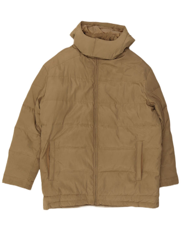 Paul & Shark Chaqueta acolchada con capucha para hombre UK 42 XL Caqui Poliéster