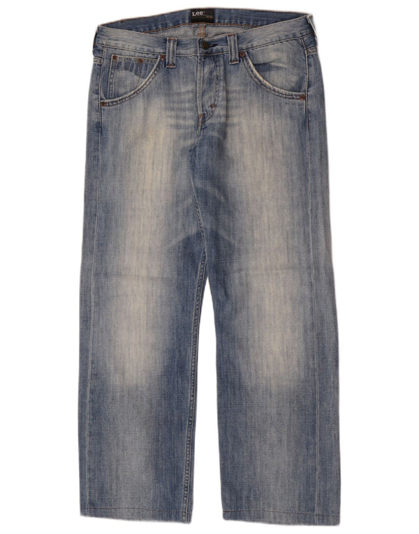 Lee Vaqueros Rectos Ripley Para Hombre W32 L29 Algodón Azul