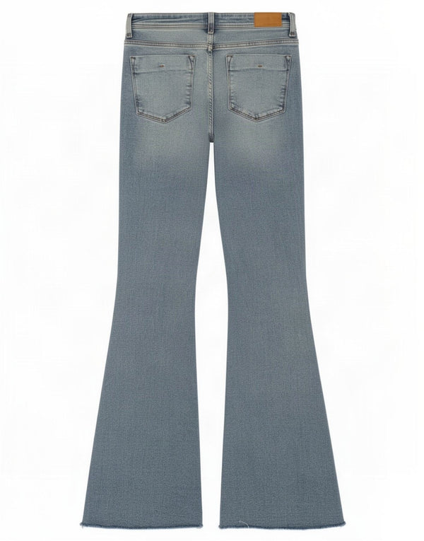 Zara Vaqueros Acampanados Mujer EU 36 XS W26 L33 Azul