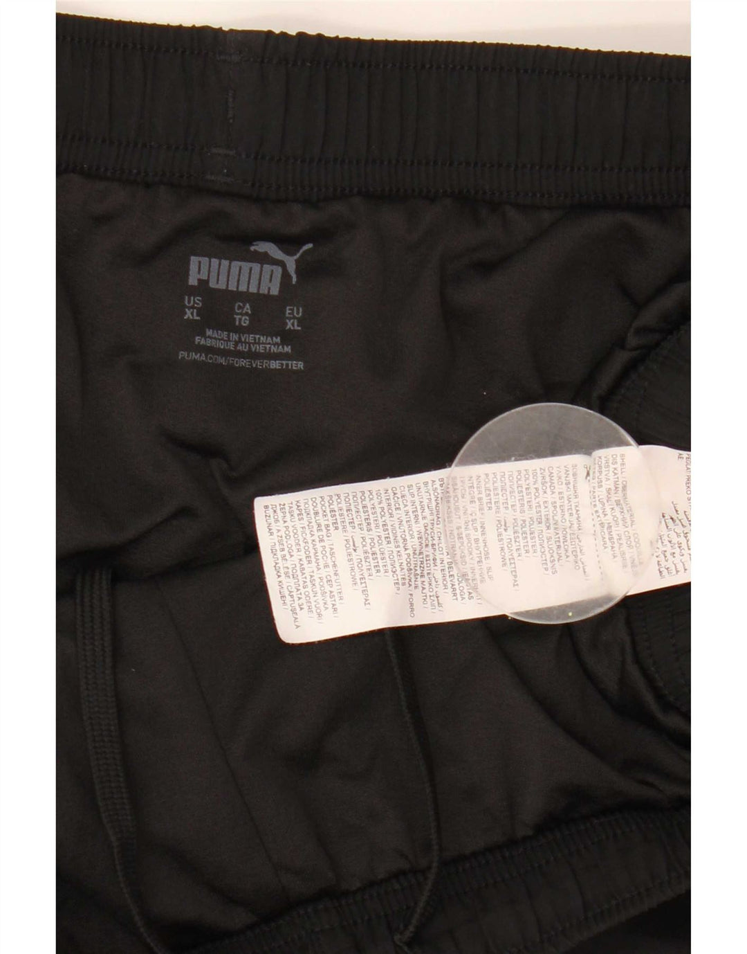 Puma Pantalones cortos deportivos para hombre XL Poliéster negro
