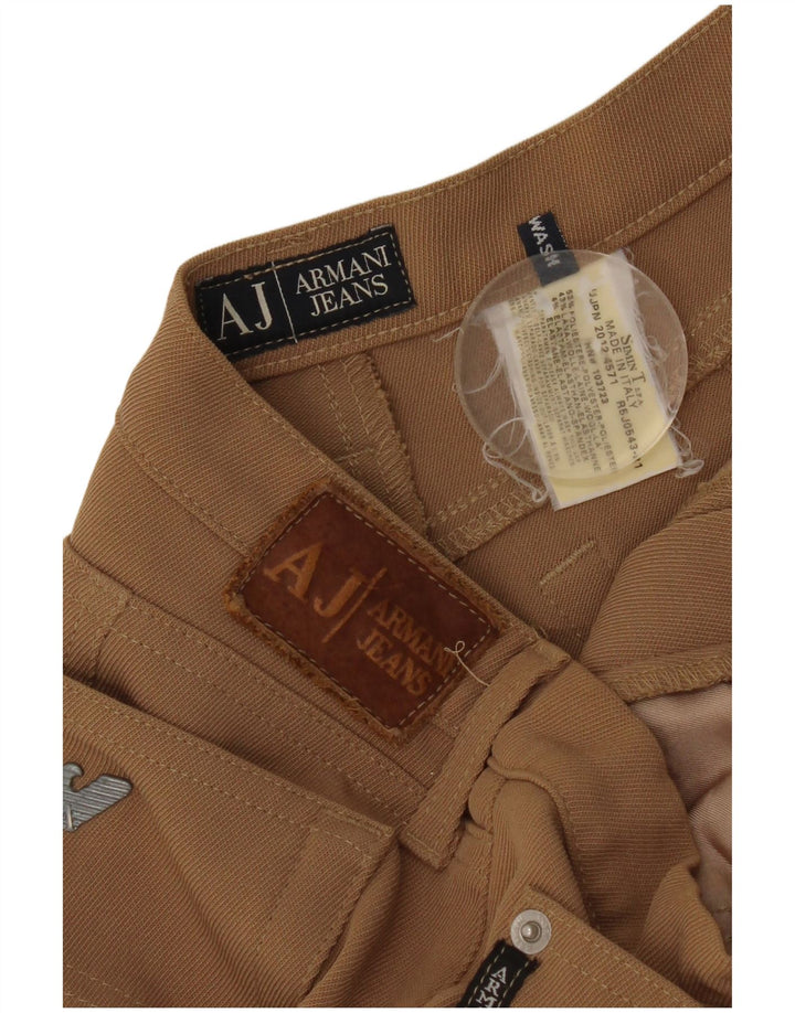 Pantalones Armani Mujer Slim Casual W30 L34 Marrón Poliéster
