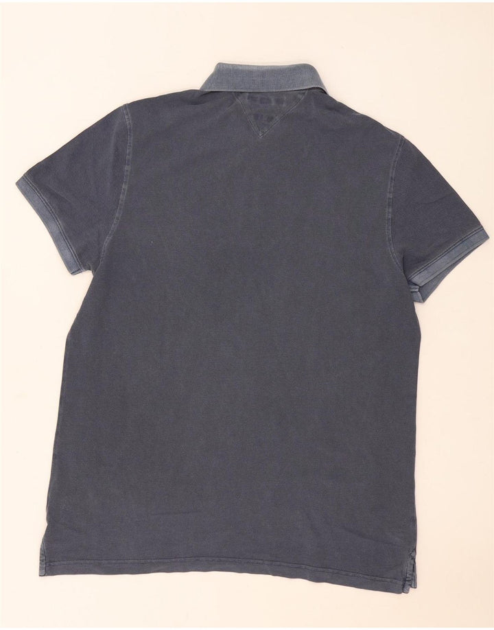 Tommy Hilfiger Polo de ajuste regular para hombre, talla grande, azul marino