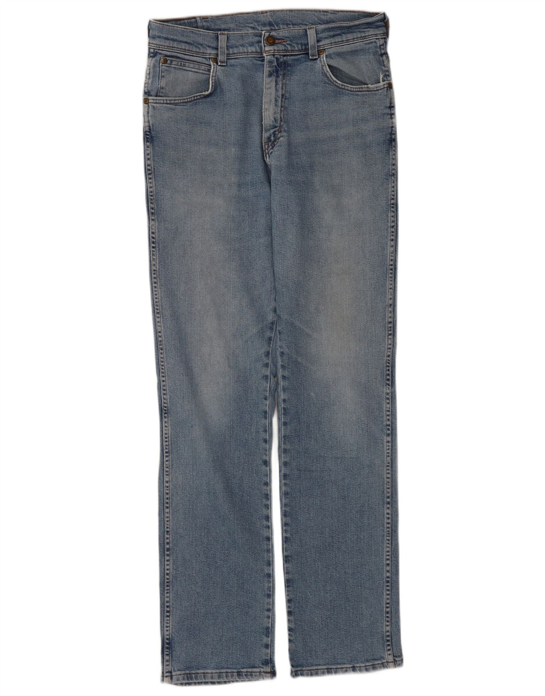 Wrangler Vaqueros rectos de corte regular para hombre W32 L34 Algodón azul