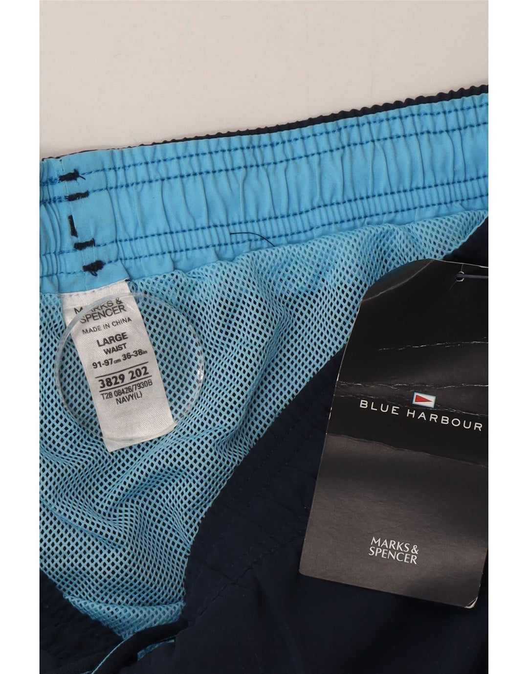 Marks & Spencer Hombre Blue Harbor Bañador Corto Grande Azul Marino