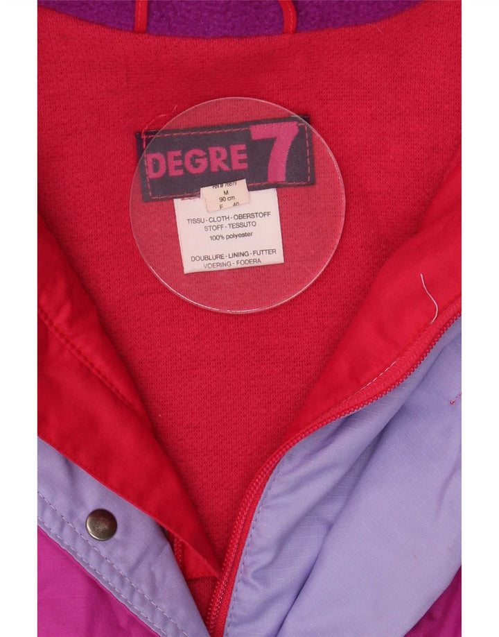 Degre 7 Chaqueta de esquí extragrande con capucha para mujer UK 44 Medium Pink Colourblock