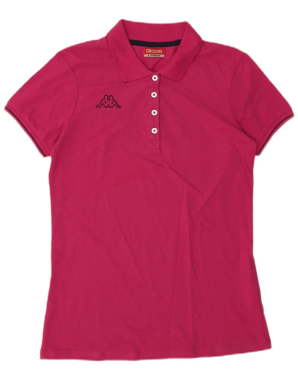 Kappa Polo para mujer UK 44 Grande Algodón rosa