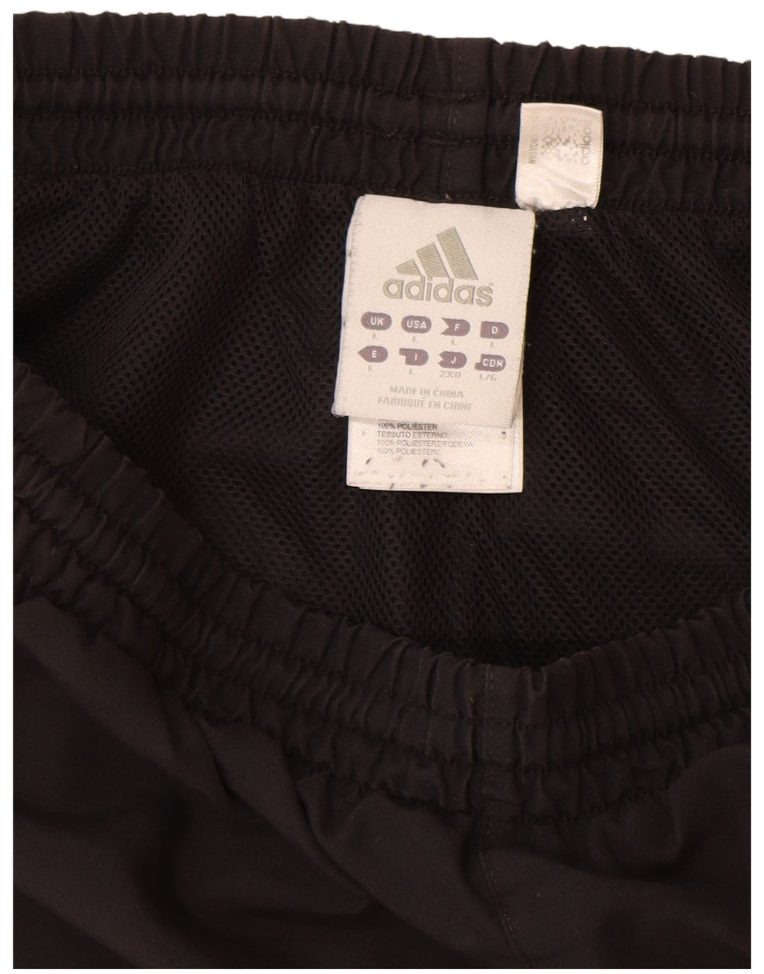 ADIDAS Pantalones cortos deportivos para hombre Grande Poliéster negro