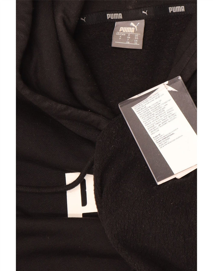 PUMA Sudadera con capucha gráfica para mujer Reino Unido 10 Pequeño Poliéster negro
