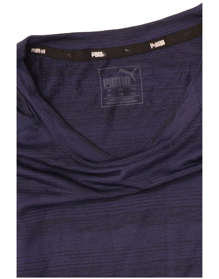 PUMA Camiseta para hombre Top 2XL Azul marino a rayas