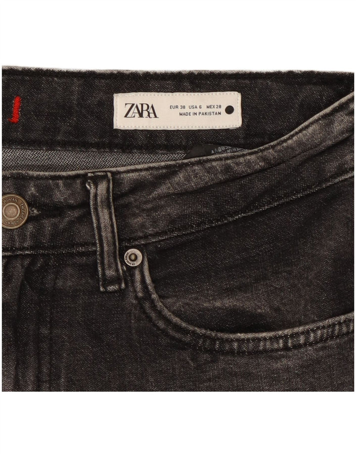 ZARA Vaqueros Rectos Mujer EU 38 Small W28 L26 Negro