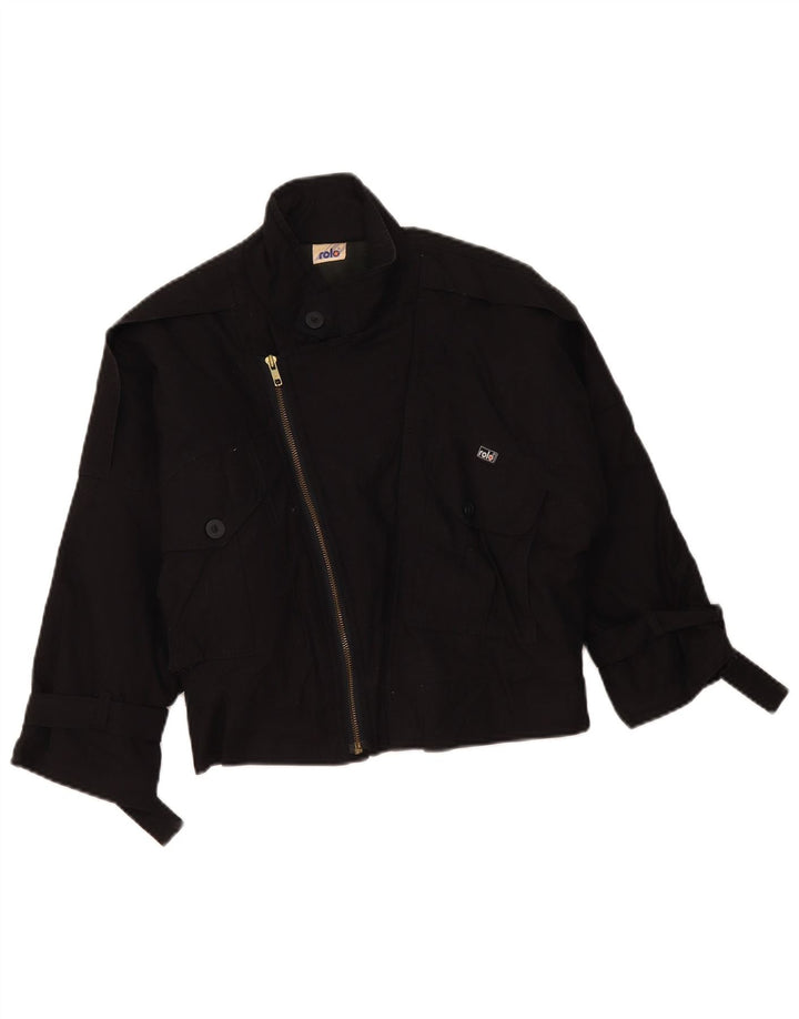 Chaqueta Bomber Vintage para Niños 11-12 Años Negro