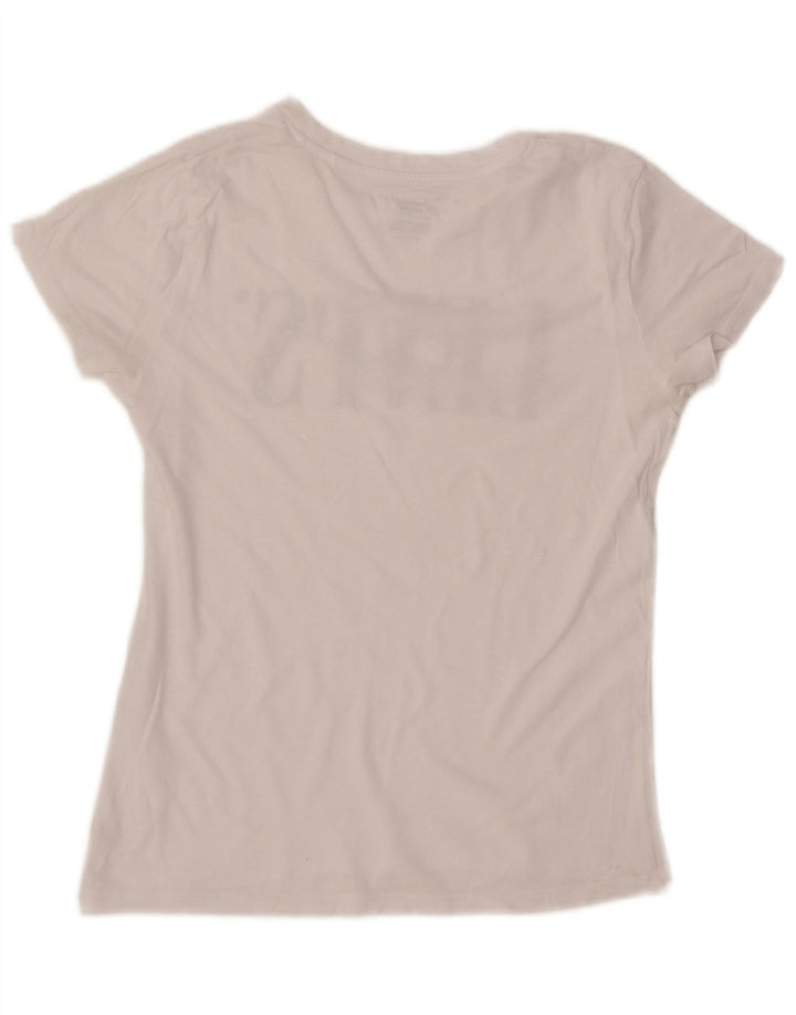 LEVI'S Camiseta gráfica para mujer Top UK 10 Small White