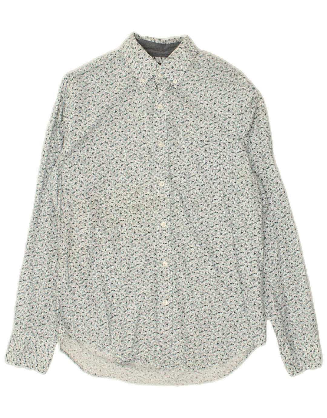 J. CREW Mens Shirt Small Blue Floral Cotton Vintage J. Crew and Second-Hand J. Crew from Messina Hembry 