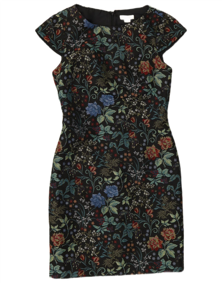 MONSOON Vestido tubo para mujer UK 8 Pequeño Poliéster floral negro