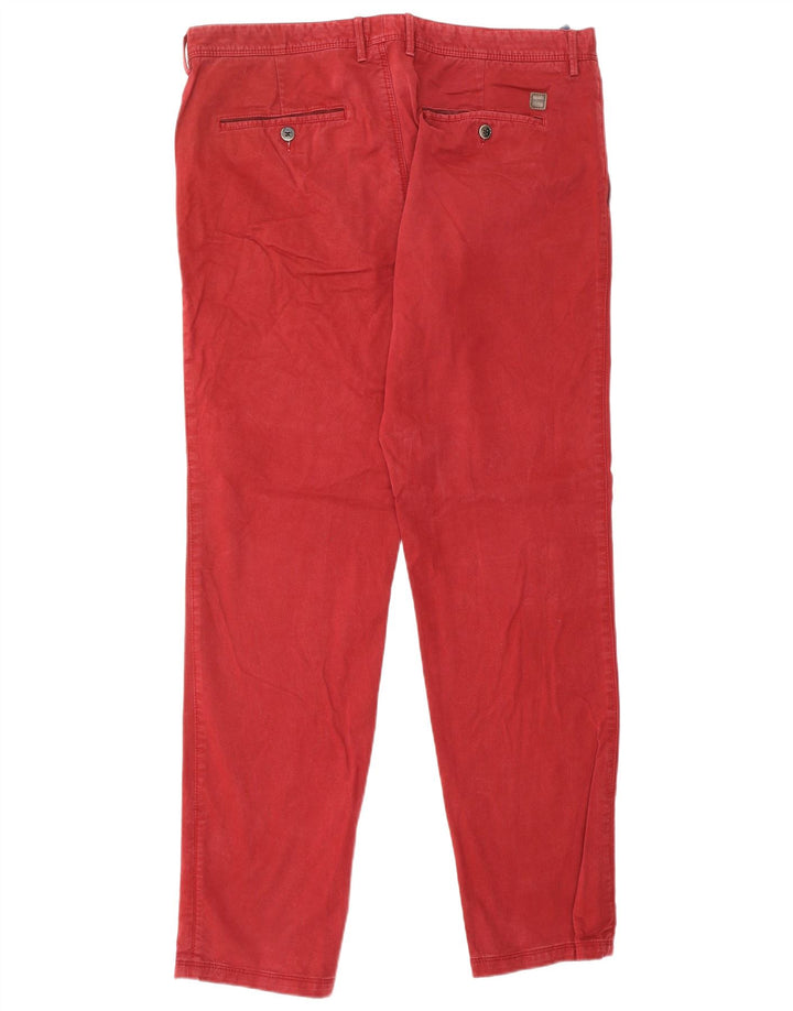 HUGO BOSS Pantalón chino recto de corte regular para hombre IT 50 Large W36 L32 Rojo