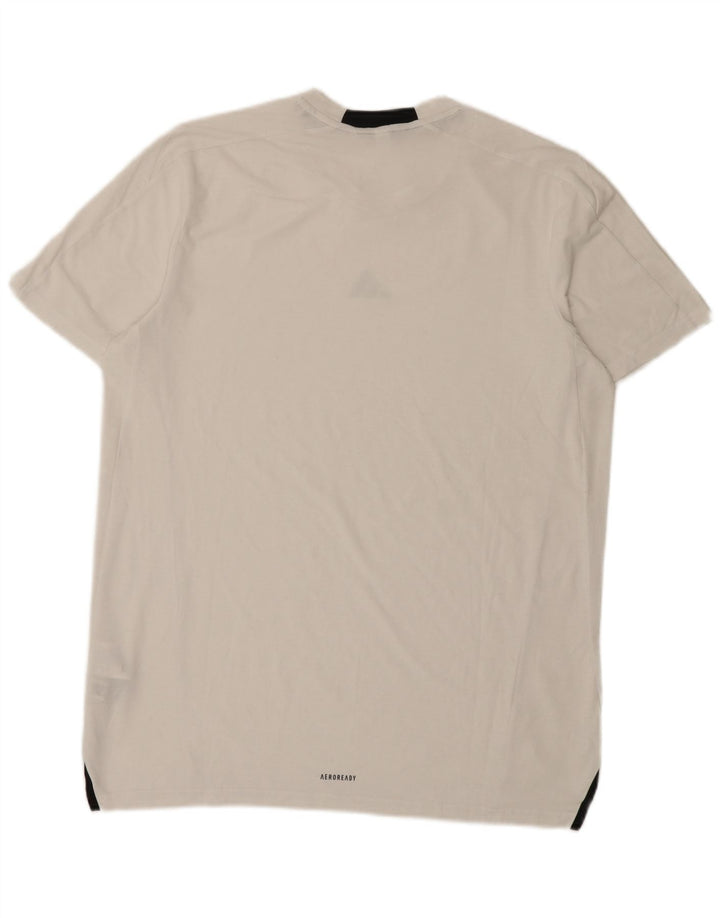 Adidas Hombre Camiseta Top Grande Blanco Poliéster Deportes