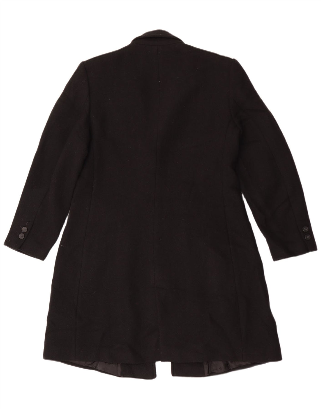 Zara Mujer Abrigo ES 40 XL Lana Negra