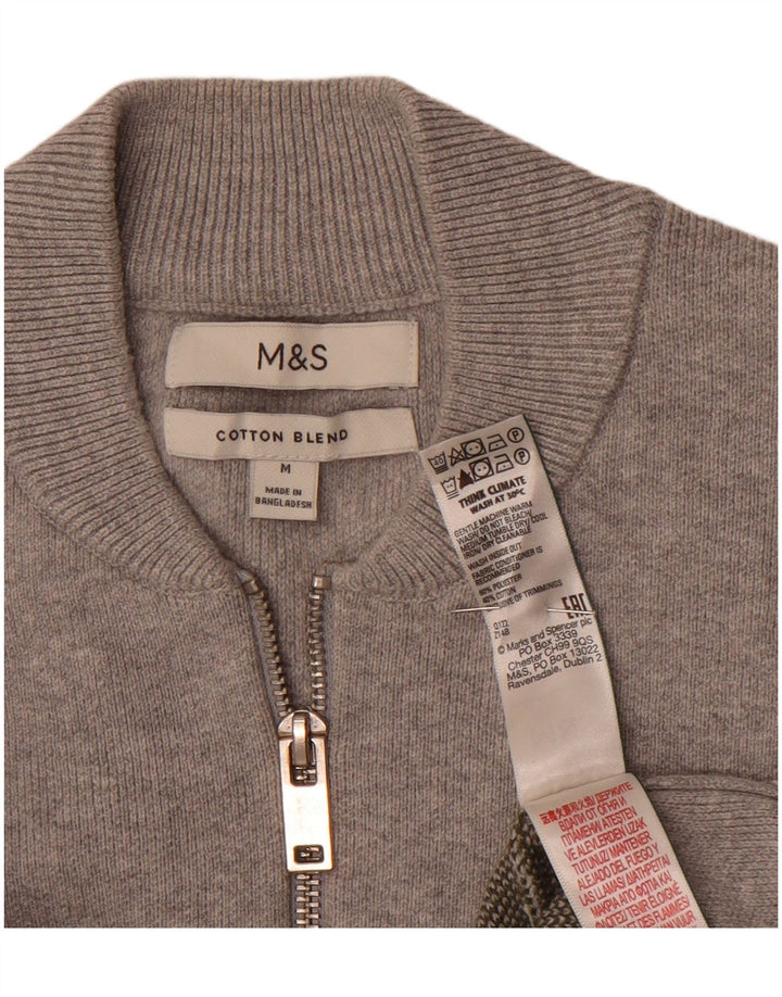 Marks & Spencer Jersey de cuello redondo para hombre Poliéster a rayas gris medio