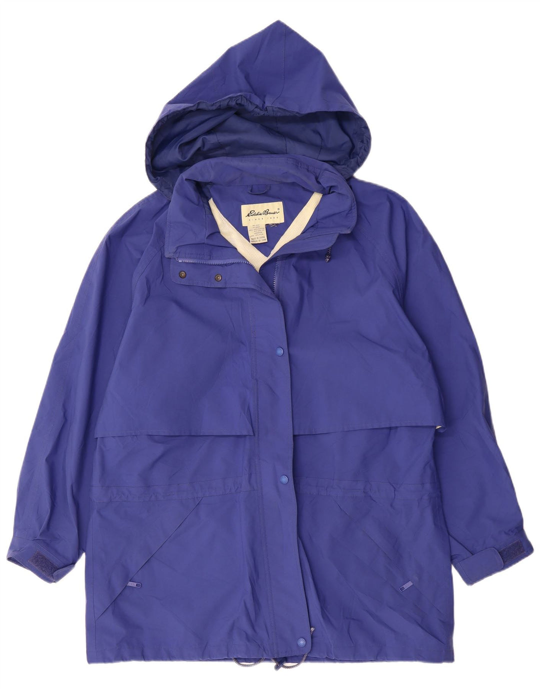 EDDIE BAUER Abrigo cortavientos con capucha para mujer UK 20 2XL Poliéster azul