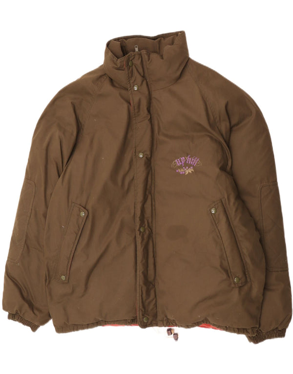 Chaqueta acolchada vintage para hombre Reino Unido 42 XL Marrón